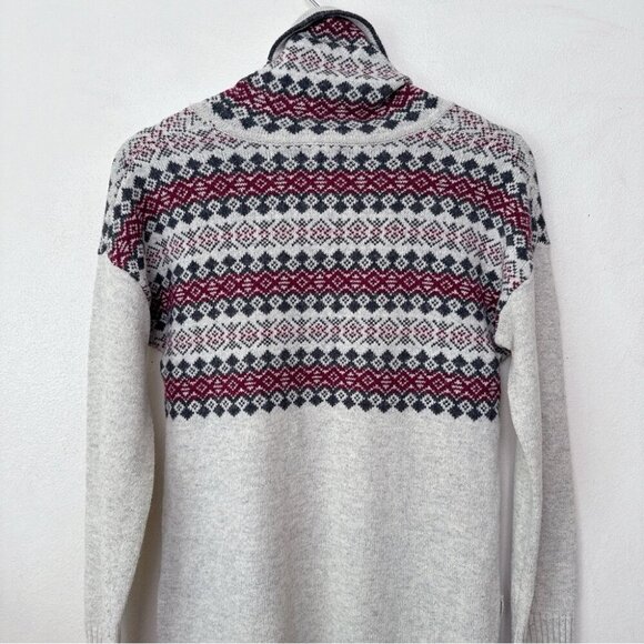 Eddie Bauer Womens Xsmall Fair Isle Nordic Cowl Neck Wool Blend Pullover Sweater - Picture 11 of 13